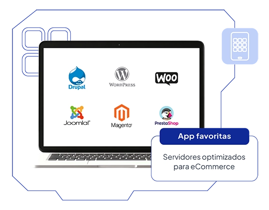 Aplicaciones de Hosting, webhosting optimizado para sitios ecommerce, Woocommerce, WordPress y más